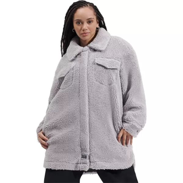 UGG Womens Frankie Uggfluff ShirtjacketCloudy Grey