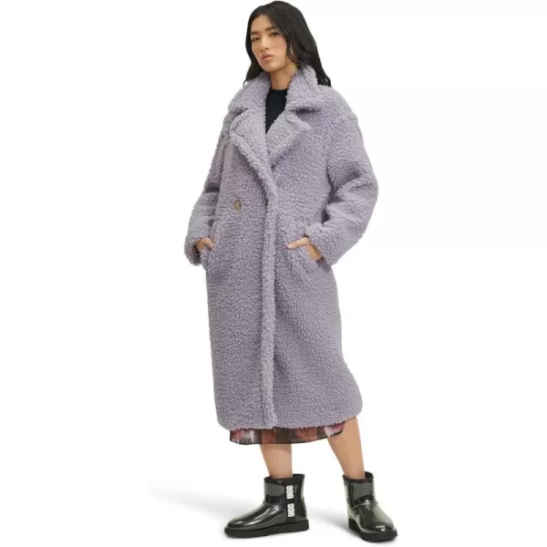 UGG Womens Gertrude Long Teddy CoatCloudy Grey