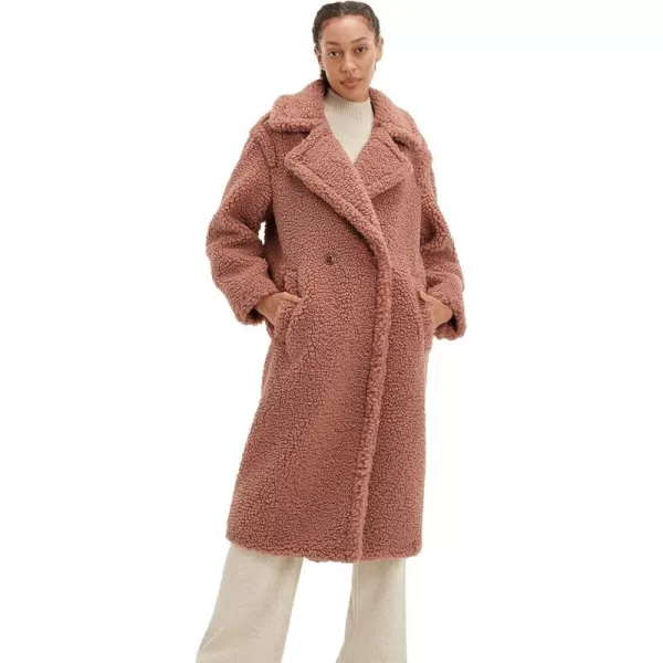 UGG Womens Gertrude Long Teddy CoatFirewood