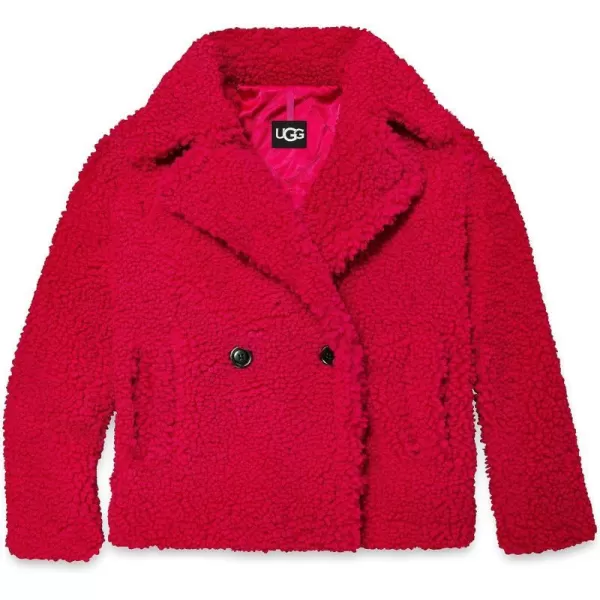 UGG Womens Gertrude Short Teddy CoatCerise