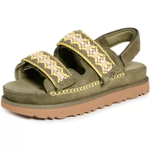 UGG Womens Goldenstar Heritage Braid SandalBurnt Olive