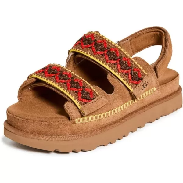 UGG Womens Goldenstar Heritage Braid SandalChestnut