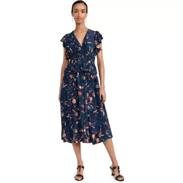 Ulla Johnson Womens Brielle DressBlue Dahlia