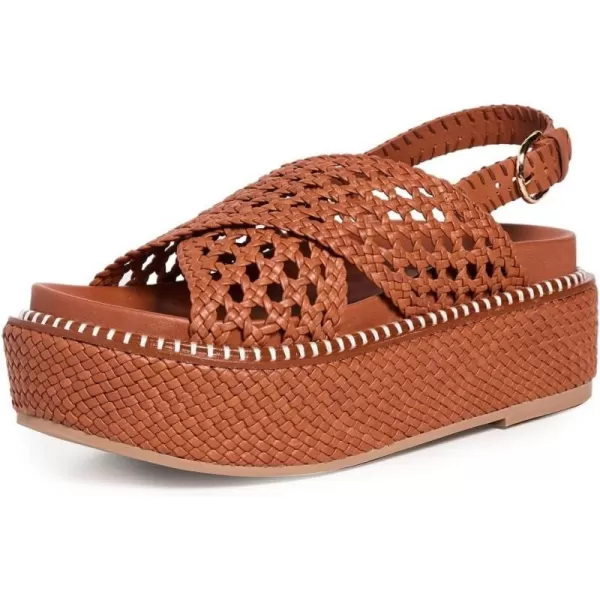 Ulla Johnson Womens Gili Woven Leather FlatformsSierra