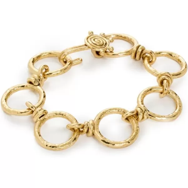 Ulla Johnson Womens Hammered Circle Chain BraceletBrass