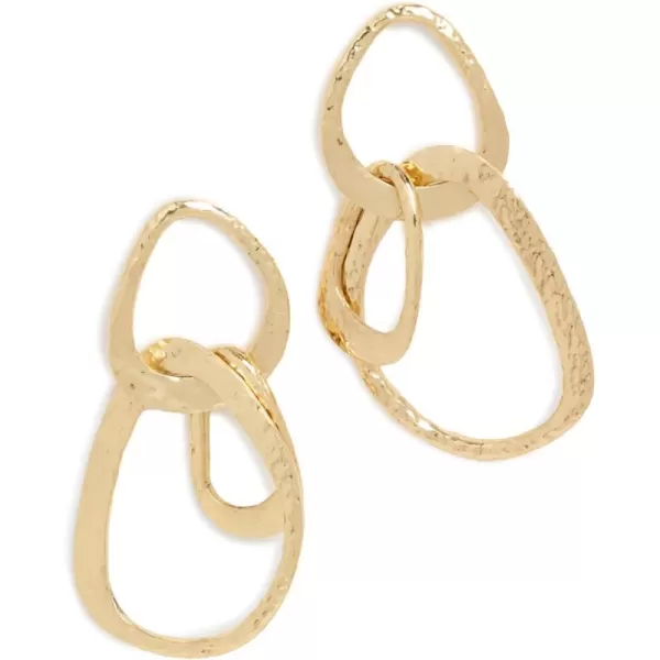 Ulla Johnson Womens Hammered Wire Triple Drop EarringsBrass