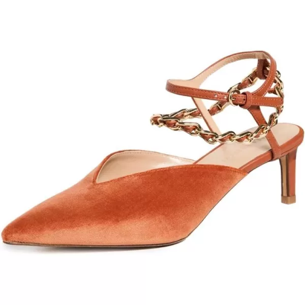 Ulla Johnson Womens Pointed Kitten Heel with ChainRustCopper