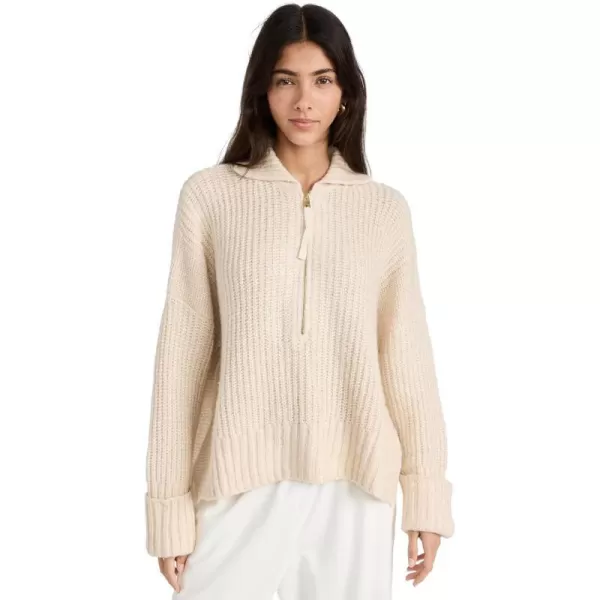 Varley Womens Amelia Half Zip Knit SweaterBirch