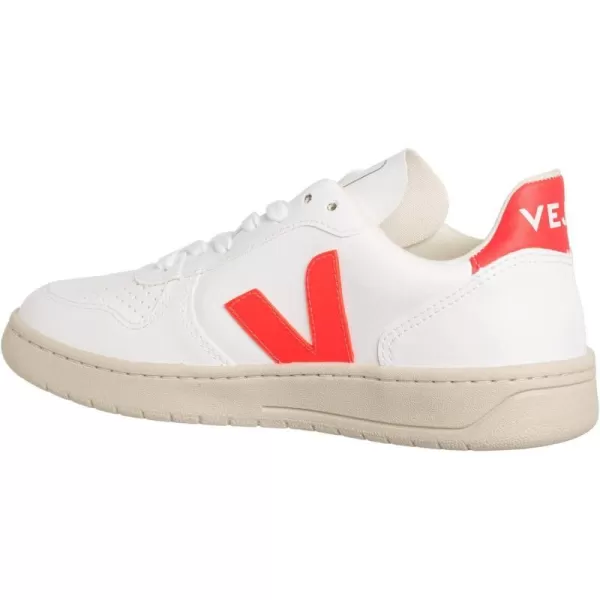 Veja Mens V 10 B Mesh SneakersWhite  Rose Fluo