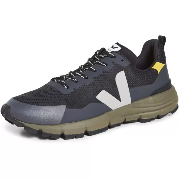 Veja Mens V10 Leather SneakersBlackOxfordgreyTonic