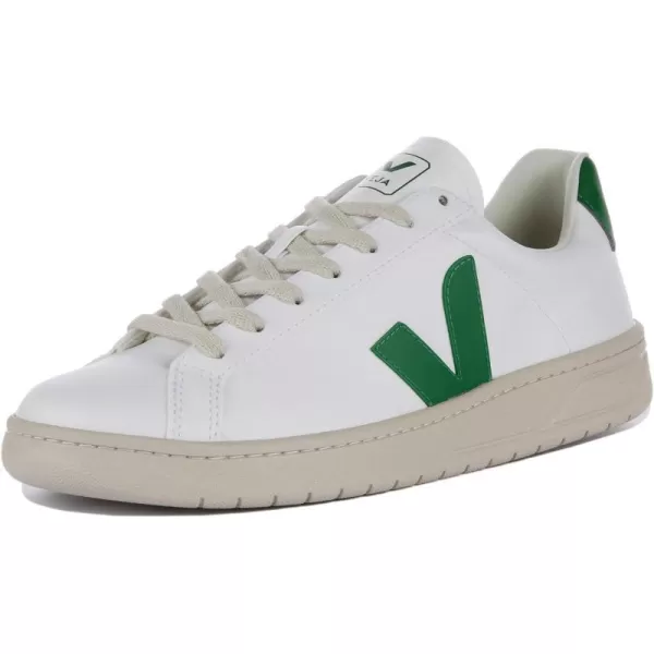 Veja Mens V10 Leather SneakersWhite  Emeraude