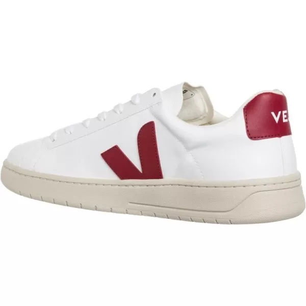 Veja Mens V10 Leather SneakersWhite  Marsala