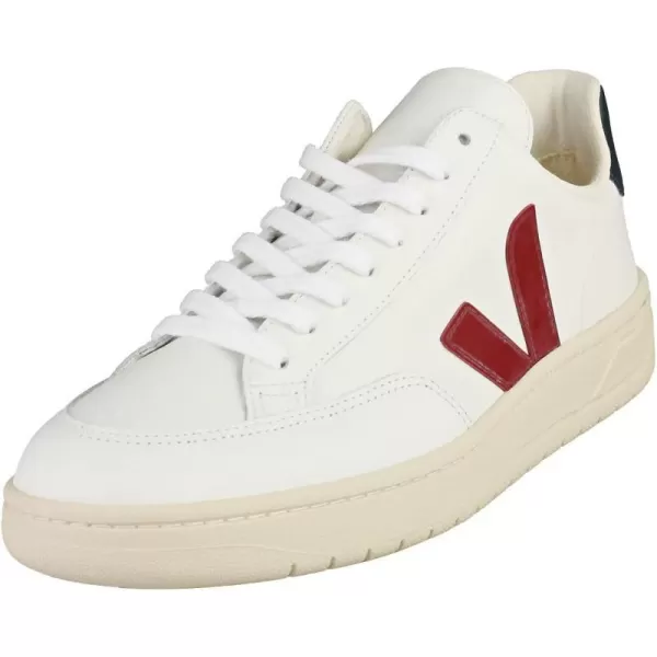 Veja Mens V10 Leather SneakersWhite Garnet