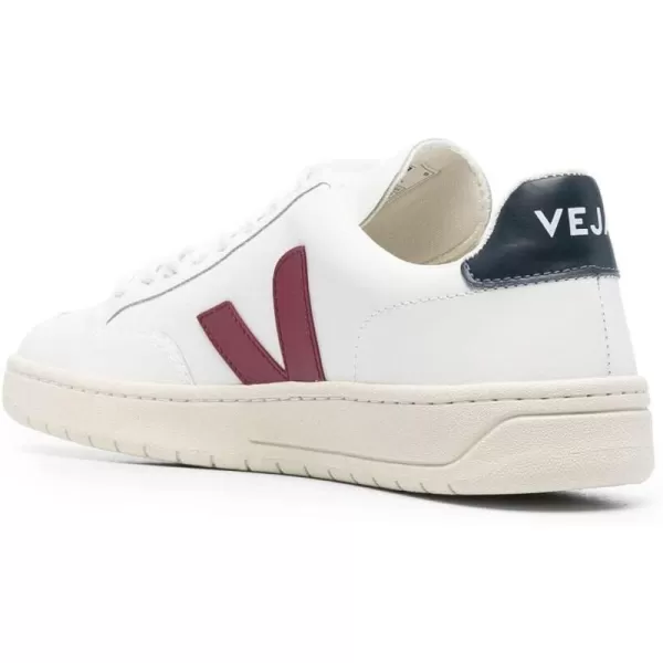 Veja Mens V12 Leather SneakersWhite Garnet