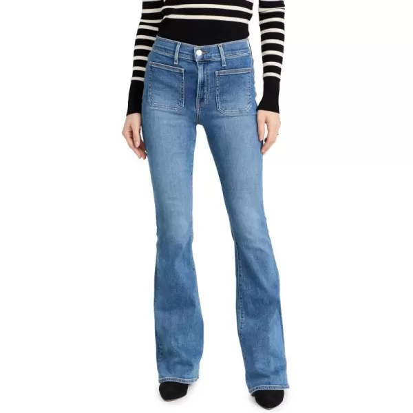 Veronica Beard Jean Womens Beverly Skinny Flare Jeans with PatchSierra