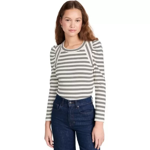 Veronica Beard Jean Womens Delano TopBlackWhite