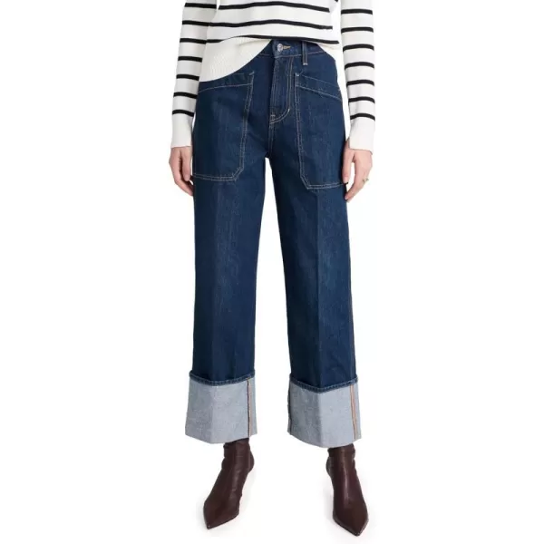 Veronica Beard Jean Womens Dylan High Rise Straight Leg JeansDusted Oxford