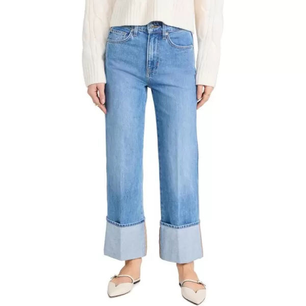 Veronica Beard Jean Womens Dylan High Rise Straight Leg JeansSilver Blue