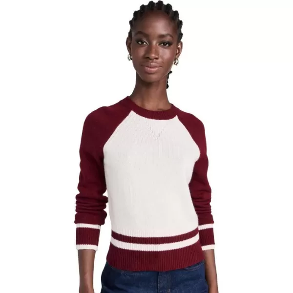 Veronica Beard Jean Womens Ralie PulloverIvoryMaroon