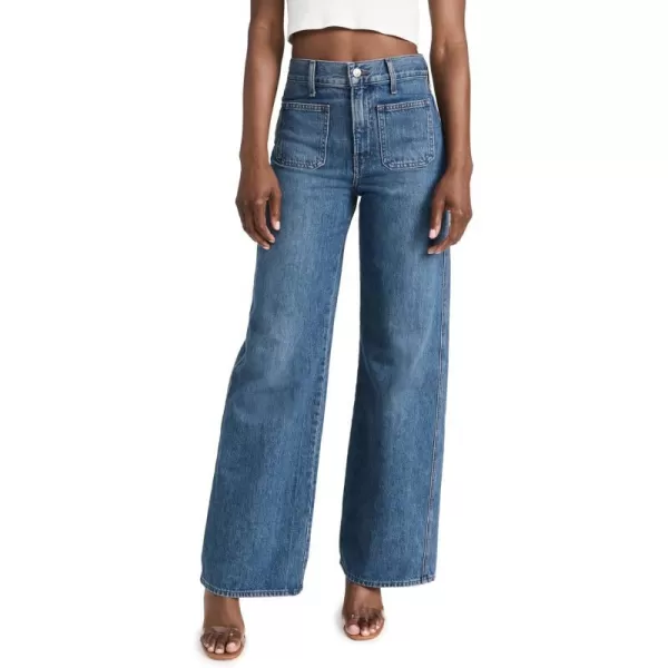 Veronica Beard Jean Womens Taylor High Rise Wide Leg JeansThriller