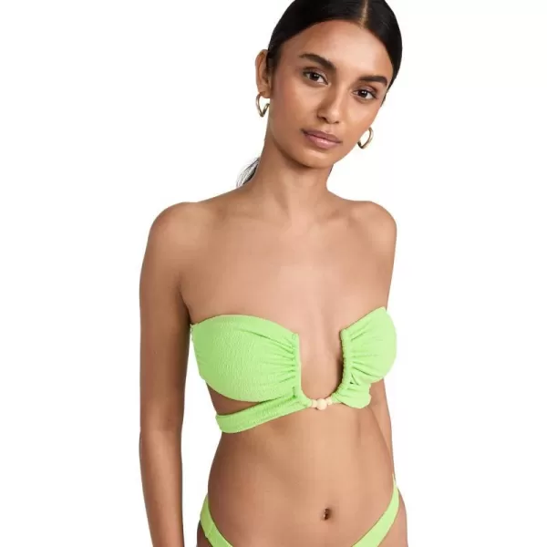 ViX Swimwear Womens Firenze Zene Bandeau TopLime