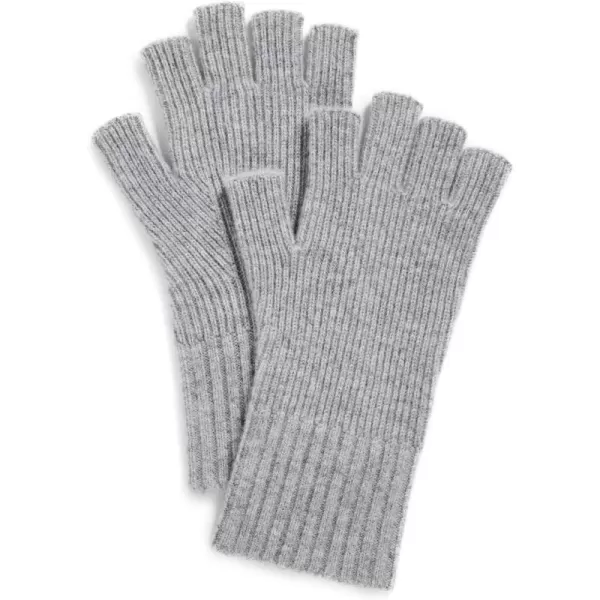 Vince Mens Cashmere Blend Rib Knit Fingerless GlovesHeather Grey