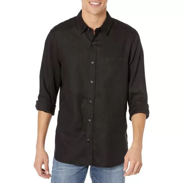 Vince Mens Linen ShirtBlack