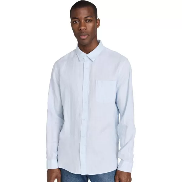 Vince Mens Linen ShirtGlacier