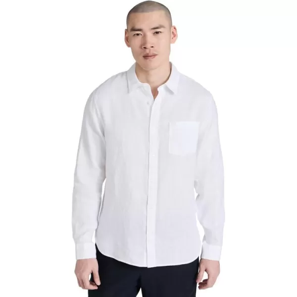 Vince Mens Linen ShirtOptic White