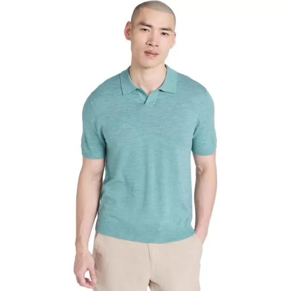 Vince Mens Merino Johnny Collar ShirtH Mineral