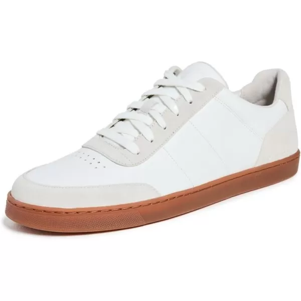 Vince Mens Noel Lace Up SneakerHorchata White Suede Leather