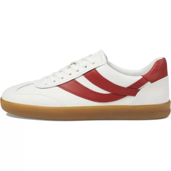 Vince Mens OasisM SneakersChalk WhiteRuby Red Leather