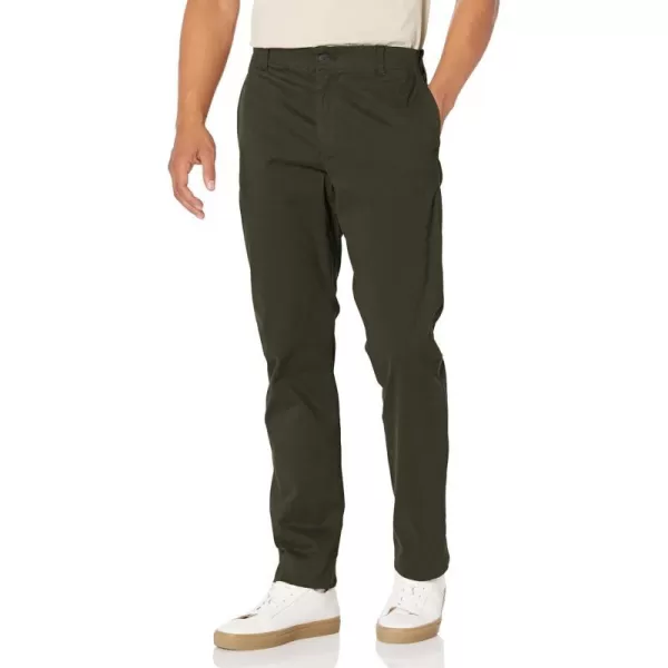 Vince Mens Sueded Twill Garment Dye PantWashed Moss Green