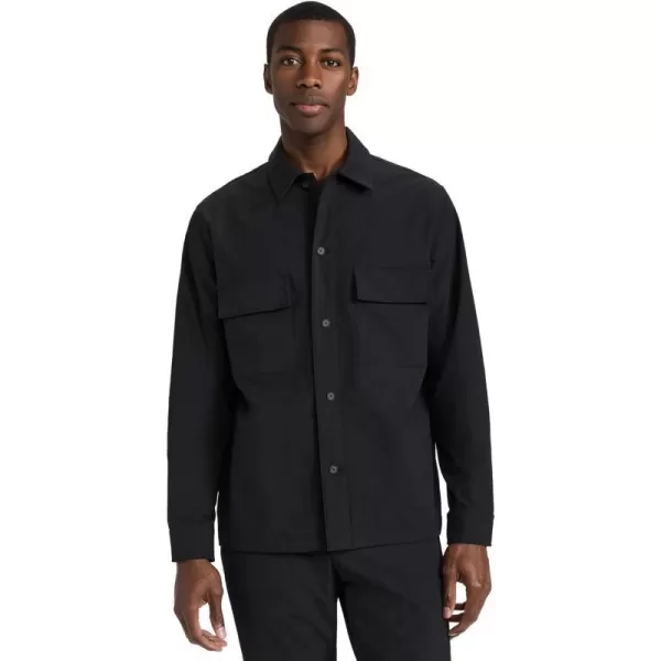 Vince Mens Tech Dobby Shirt JacketBlack