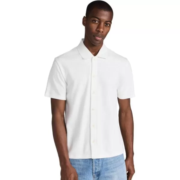 Vince Mens Variegated Jacquard Button DownOffwhite