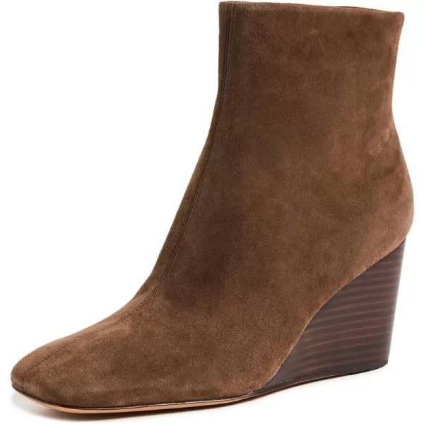 Vince Womens Andy Square Toe Wedge Ankle Bootie BootBrown