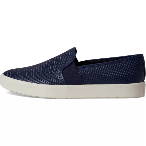 Vince Womens Blair Slip On Fashion SneakersMidnight Blue Perf Leather