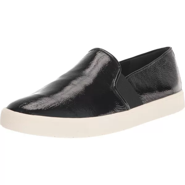 Vince Womens Blair Slip On SneakersBlack Crinkle Patent