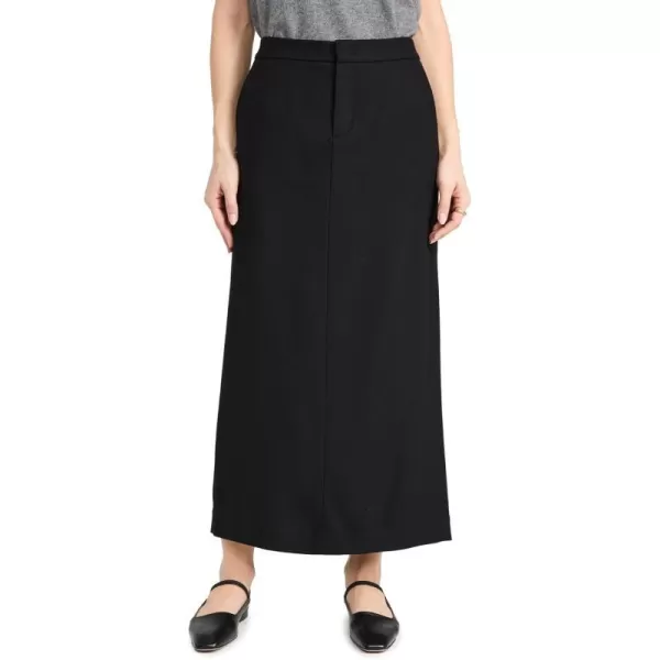 Vince Womens Brushed Flannel Maxi SkirtBlack