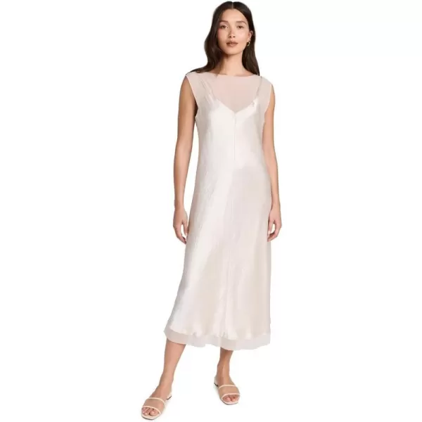 Vince Womens Chiffon Layered Slip DressChampagne