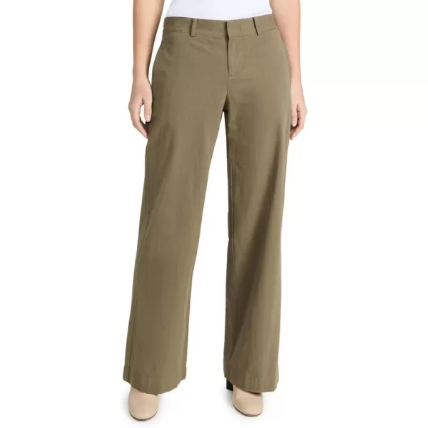 Vince Womens Cotton Wide Leg PantsArtichoke