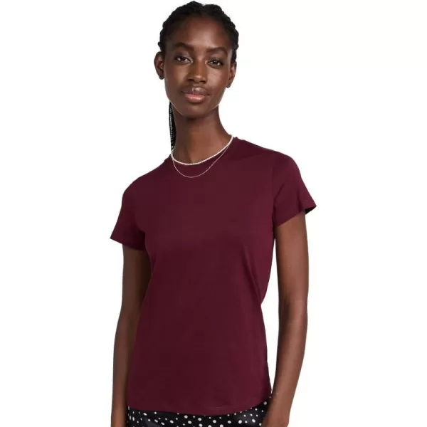 Vince Womens Essential CrewPlum Wine