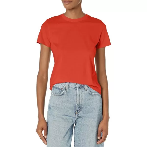 Vince Womens Essential CrewVermillion