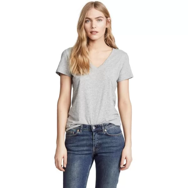 Vince Womens Essential VNeckH Grey