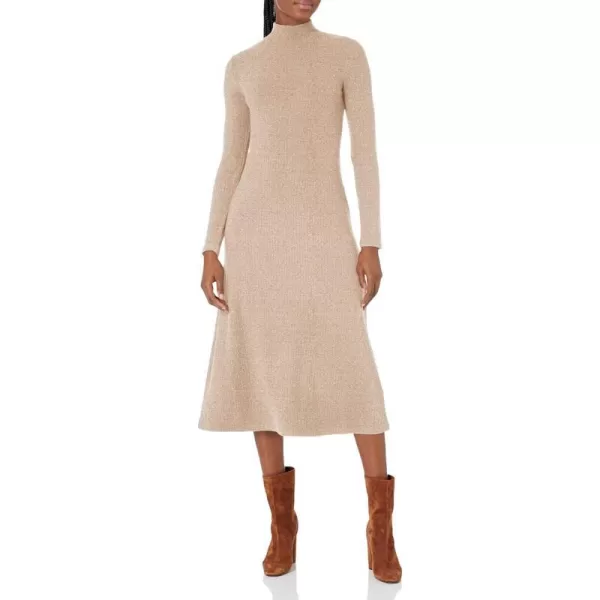 Vince Womens LS Mock Nk DressH Hazel Cream