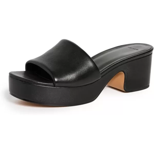 Vince Womens Margo Slide Platform SandalBlack Leather