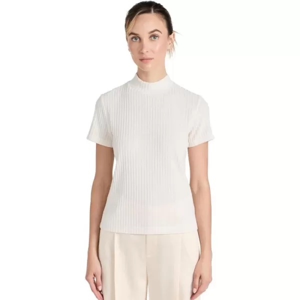 Vince Womens Mock Neck TopFeather