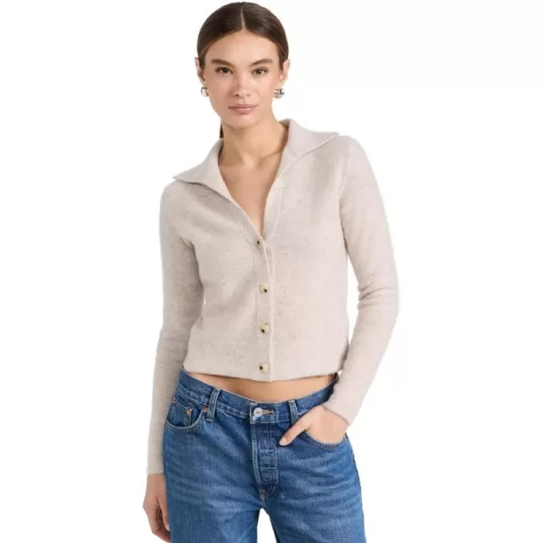 Vince Womens Polo Button Cashmere CardiganMarble