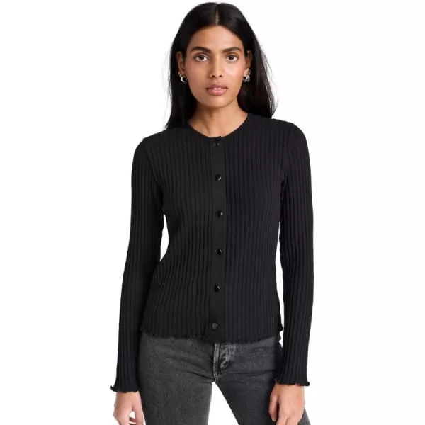 Vince Womens Rib Novelty TopBlack