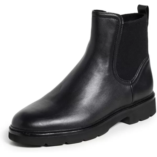 Vince Womens Rue Lug Sole Chelsea Boot AnkleBlack Leather